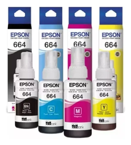 [TIN000-00019] Tintas Epson T664 Original Ecotank Para L210 L220 L355 L475
