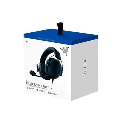 Audifonos Razer BlackShark V2 X PlayStation GamingHeadset: 50mm Drivers - Cardioid Mic - Lightweight - Comfortable, Noise Isolati ng Earcups - for PS5, Xbox Series X, PC, Switch via 3.5 mm Audio Jack